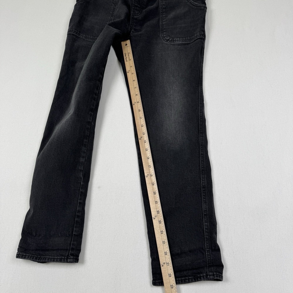 Old Navy Maternity Overalls‎ Womens 8 Black Straight Leg Bib Stretch Panel Denim - Picture 12 of 12